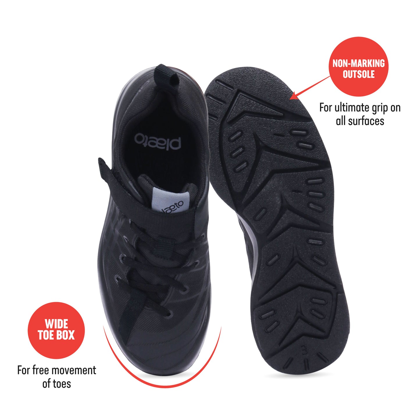 Nova Multiplay School Shoes (1 - 4 UK) - Black