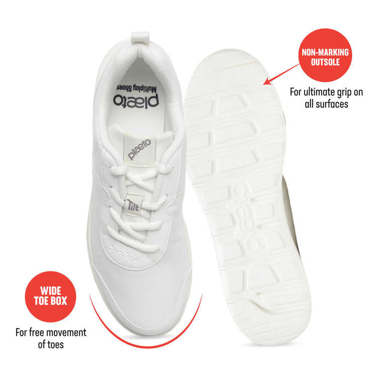 Aspire Multiplay School Shoes (5 - 12 UK) - White