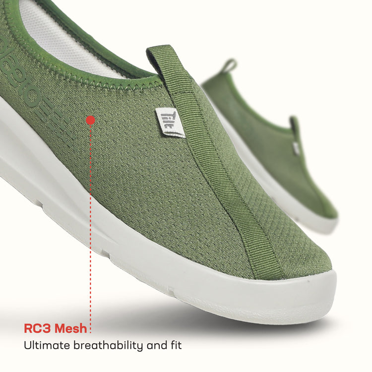 EZPlay Slip Ons for Men - Olive / Grey