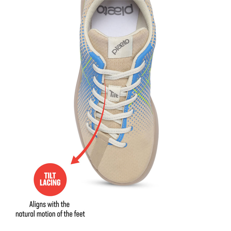 Block 5 Women's Multiplay Sports Shoes - Beige / Blue