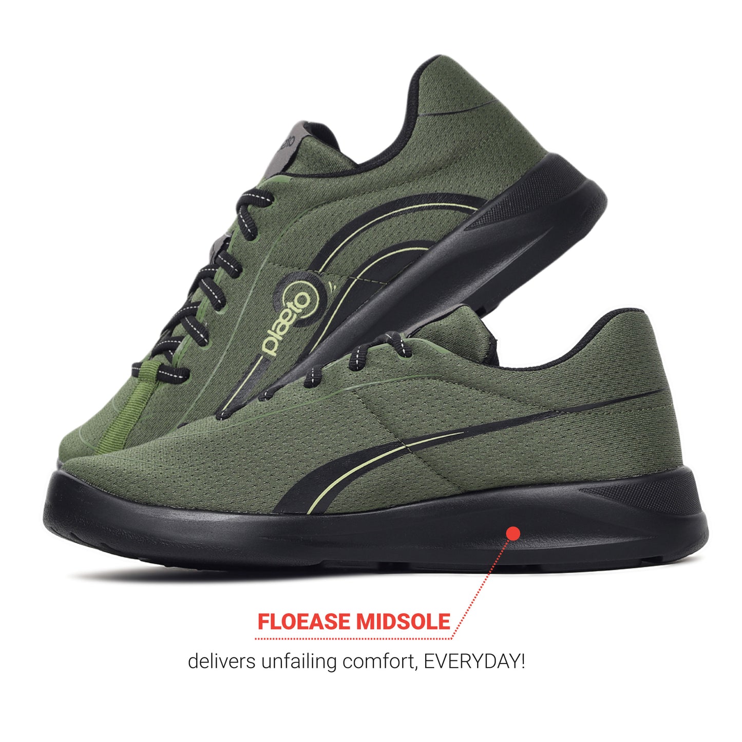 Go Men's Multiplay Sports Shoes - Olive / Black