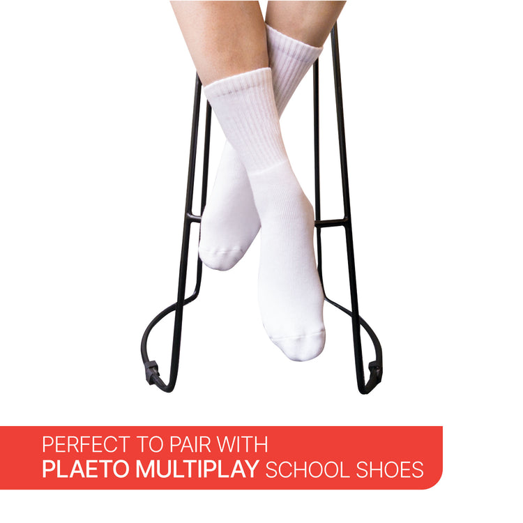 Plaeto School Socks - Half Terry Crew Style (pack of 3)