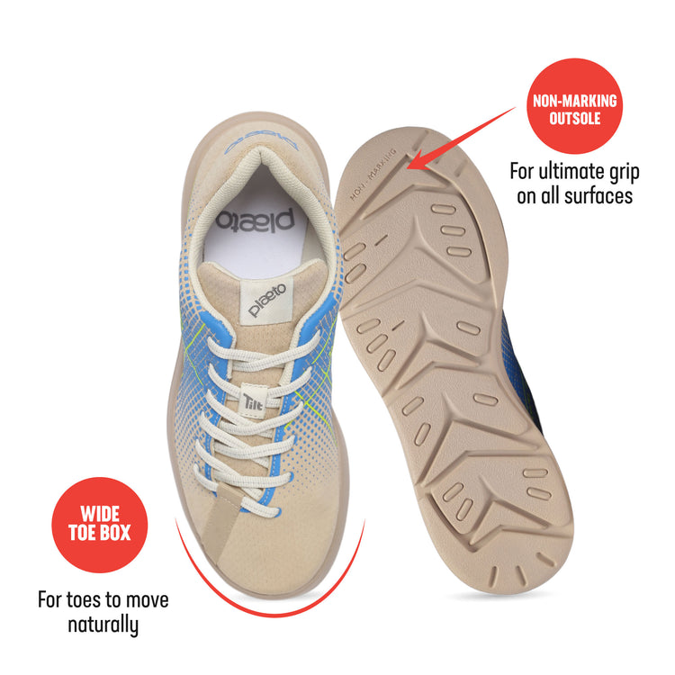 Block 5 Women's Multiplay Sports Shoes - Beige / Blue