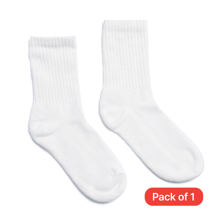 Plaeto School Socks - Half Terry Crew Style (pack of 1)