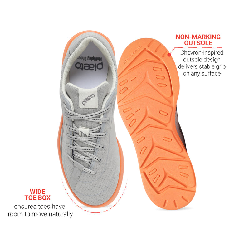 Go Men's Multiplay Sports Shoes - Grey / Orange