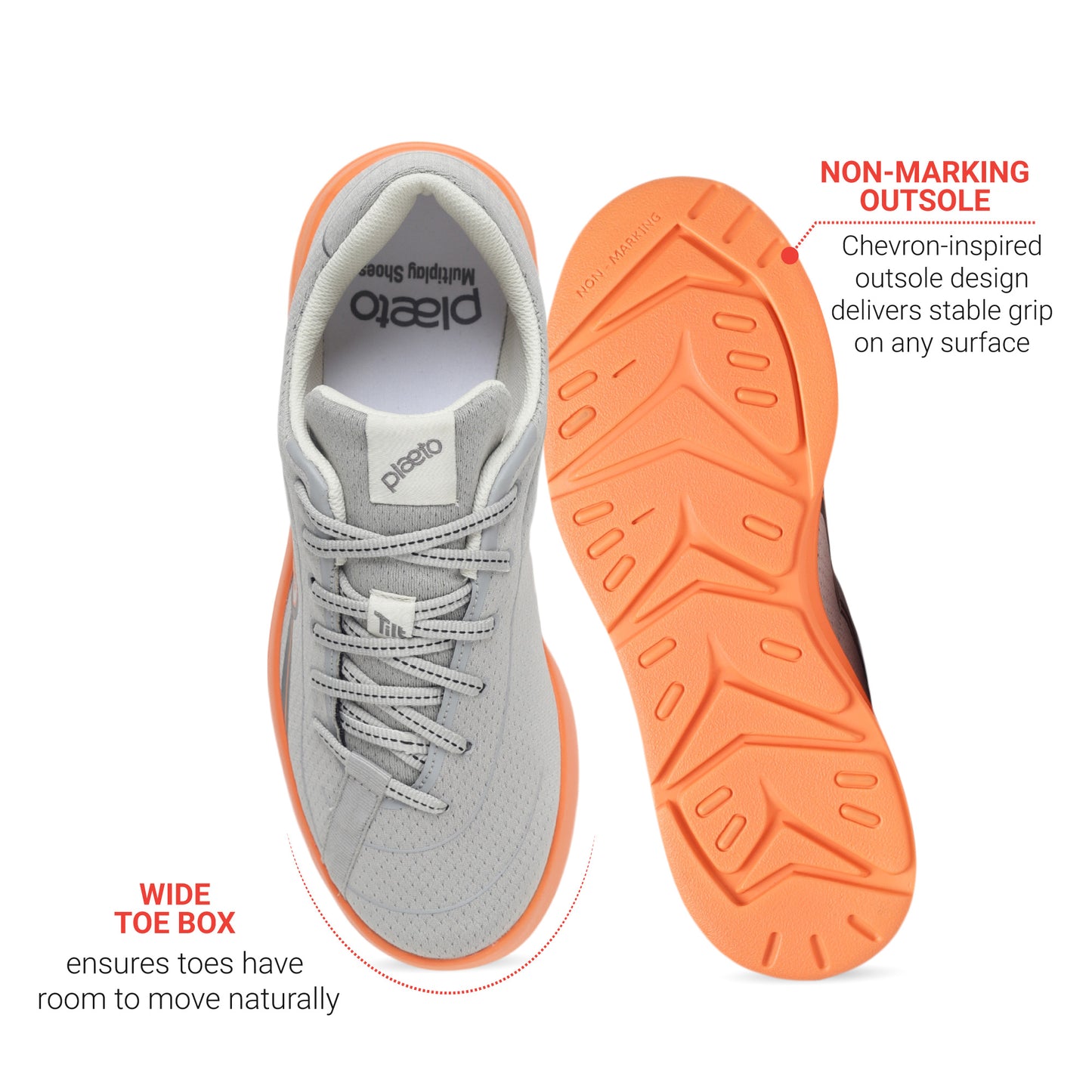 Go Men's Multiplay Sports Shoes - Grey / Orange