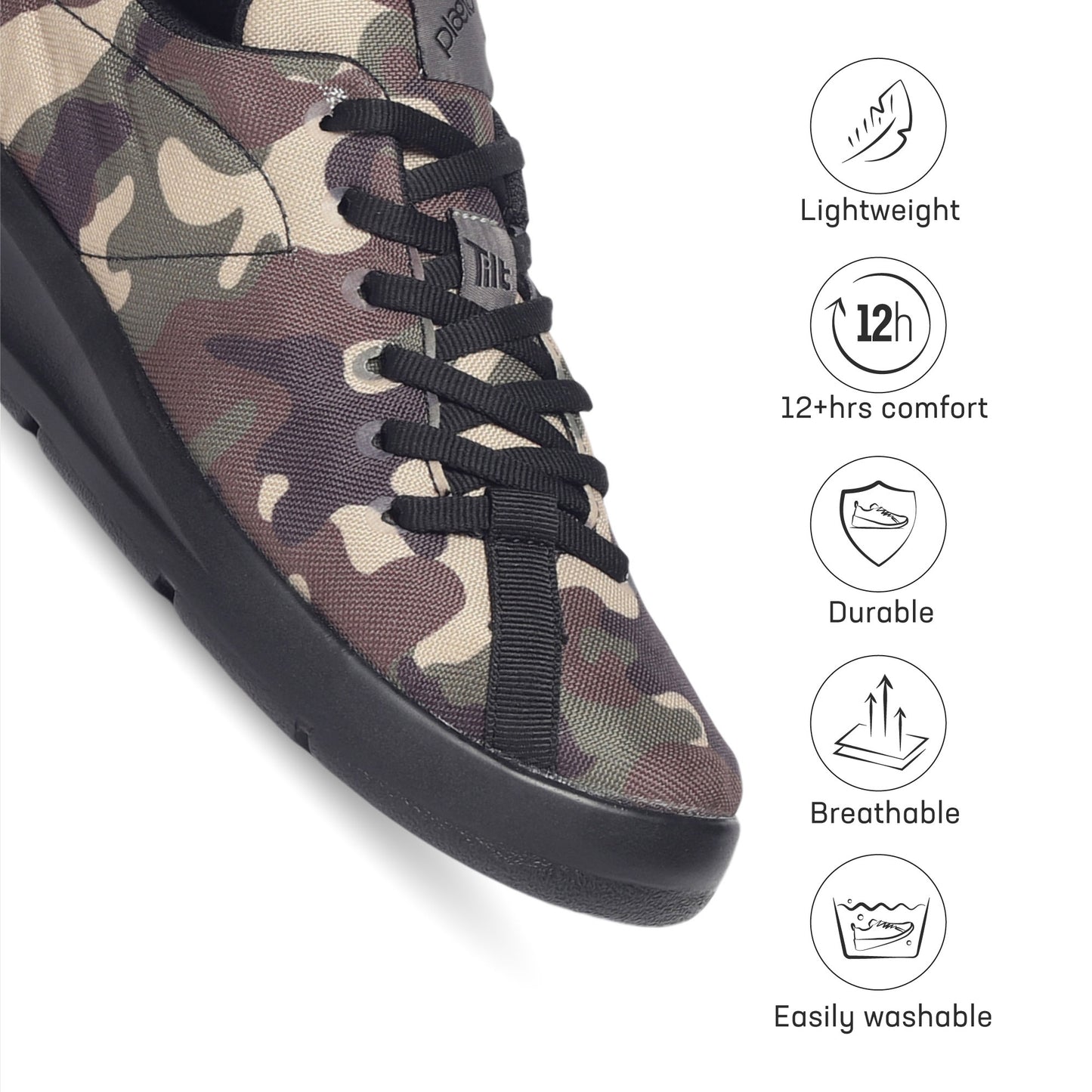 Camo Men's Multiplay Casual Shoes - Green / Beige