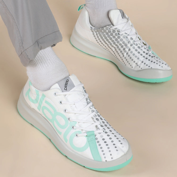 Slam Men's Multiplay Sports Shoes - White / Mint