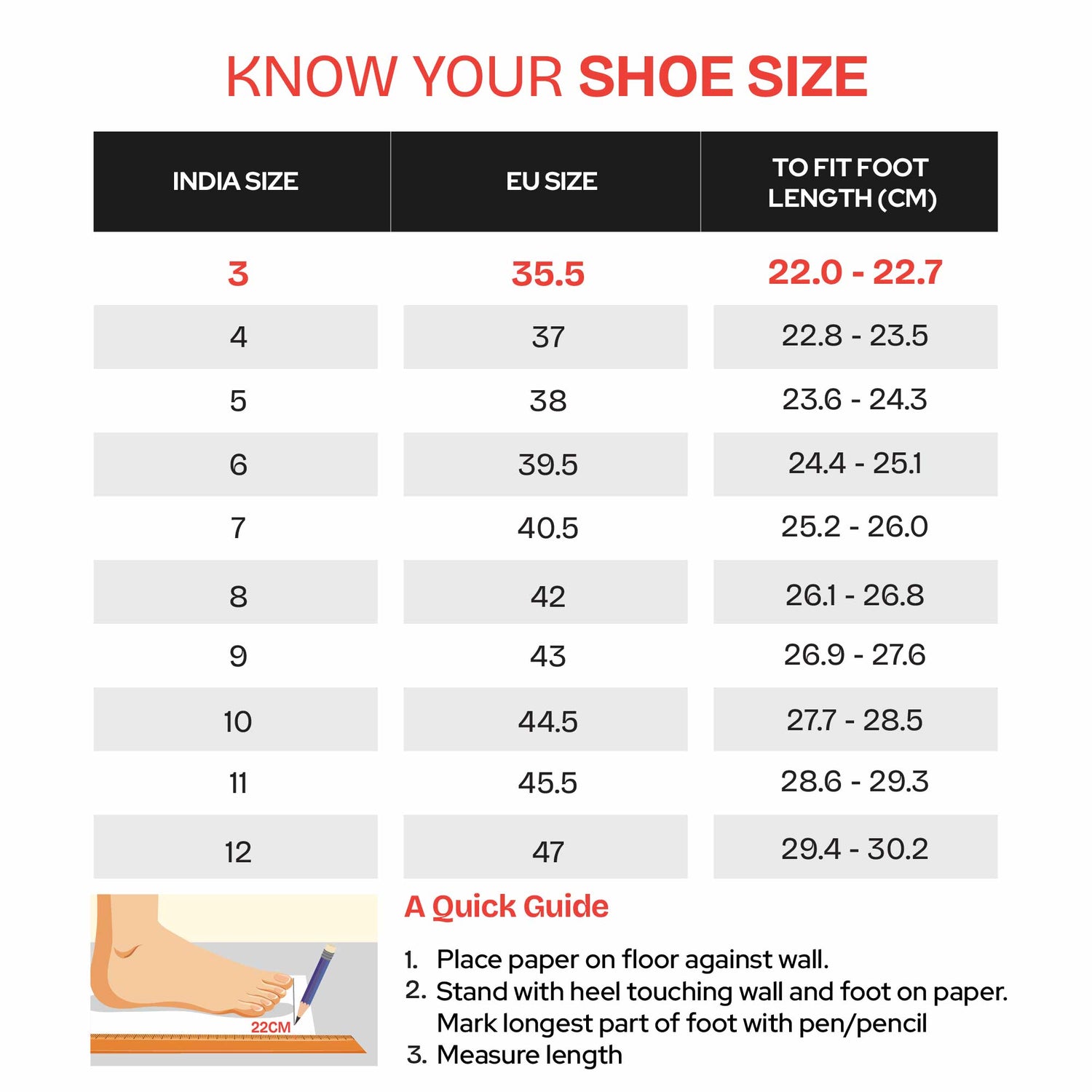 size guide