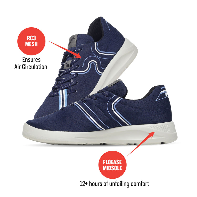 Route 44 Men's Multiplay Sports Shoes - Navy Blue / White