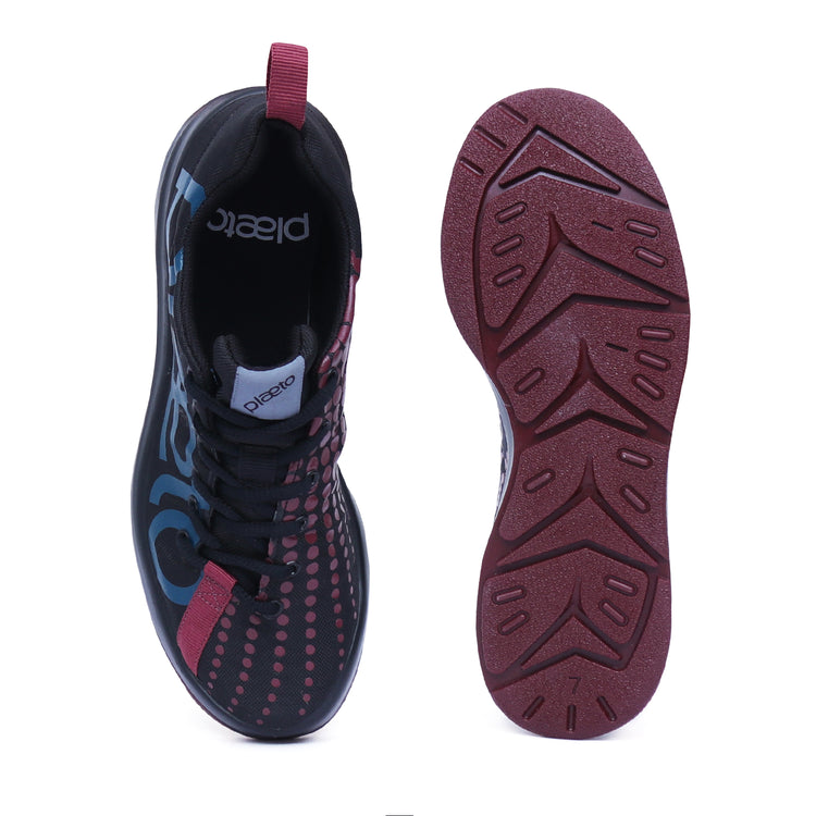 Slam Women's Multiplay Sports Shoes - Black / Burgundy