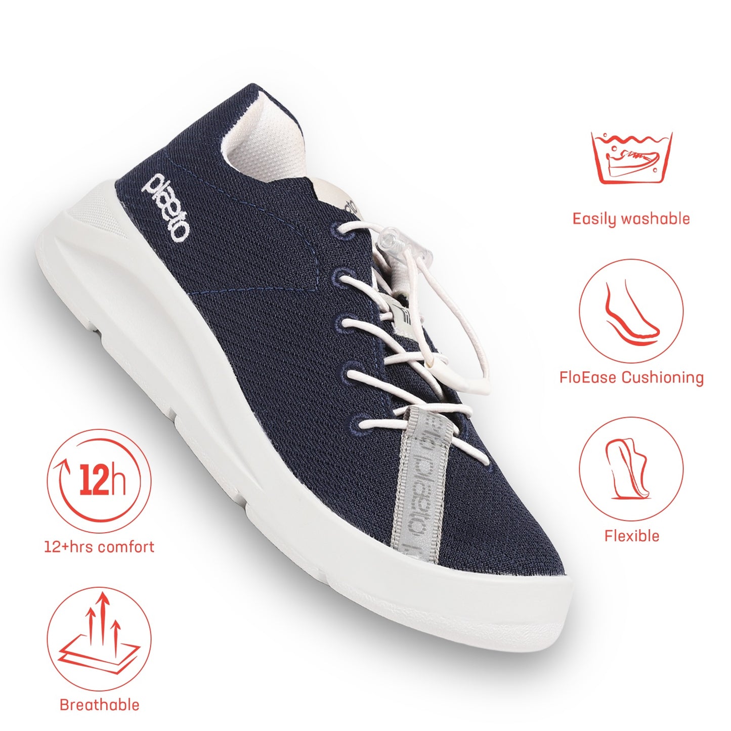 Ace Kids Multiplay Casual Shoes - Navy Blue / Grey